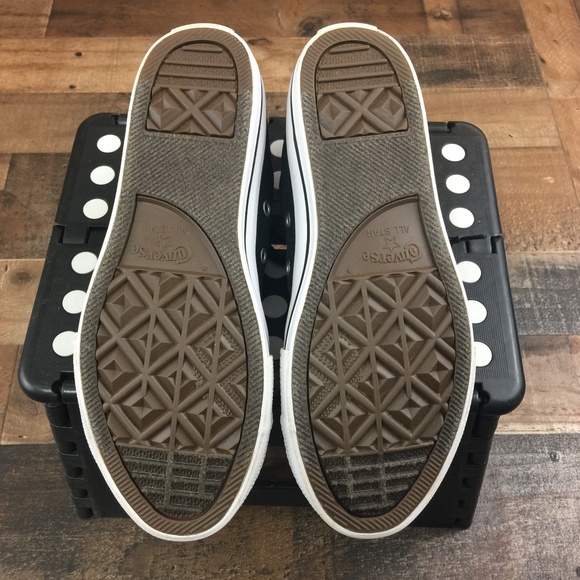 Converse Black Canvas Slip-On Mid-Top Sneakers - Picture 7 of 8
